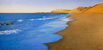 "Truro Light", 15"x30". oil on canvas by Robert K. Roark
